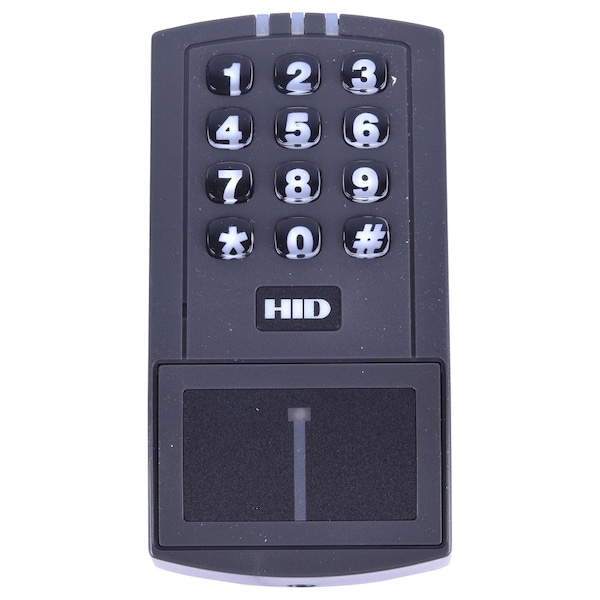 EntryProx Proximity Reader, Stand Alone Access Control Unit, Charcoal Gray, Red and Green LEDs